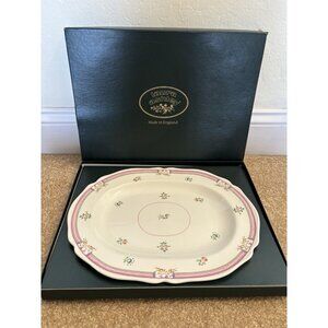 Laura Ashley Alice England Meat Dish Oval Serving Tray Floral W Box